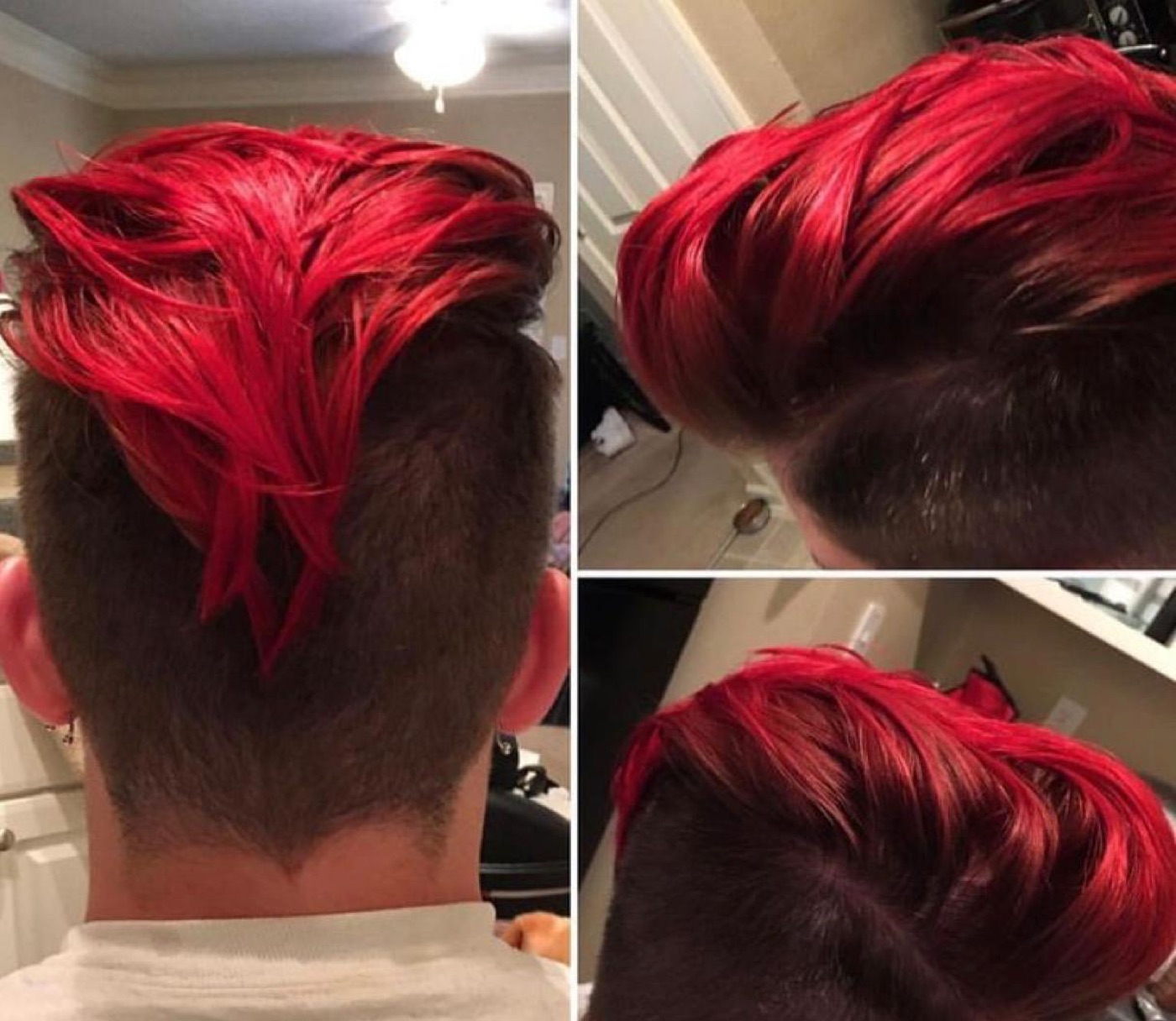 Active fade work at barber chair