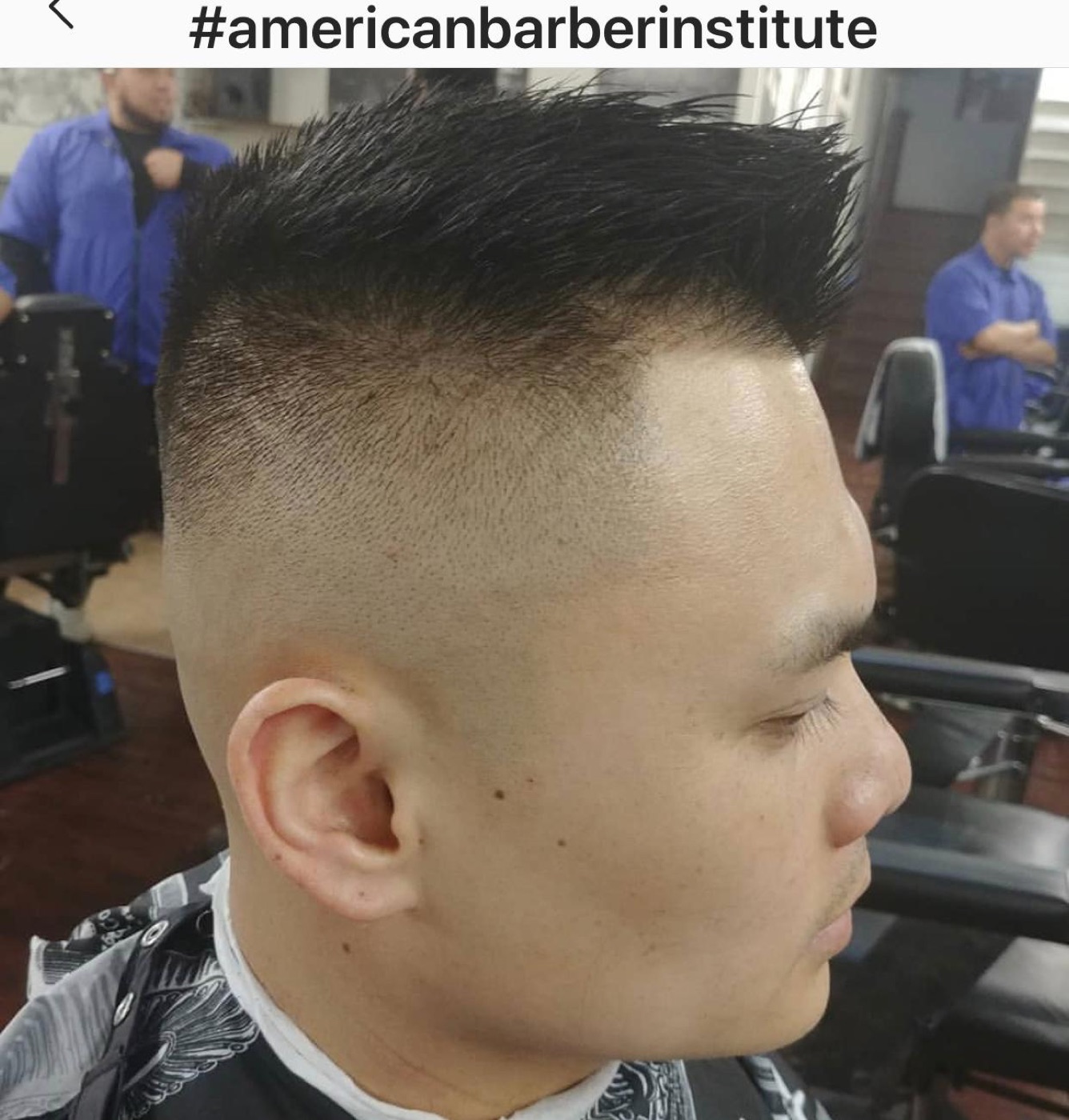 Short spiky crop with fade