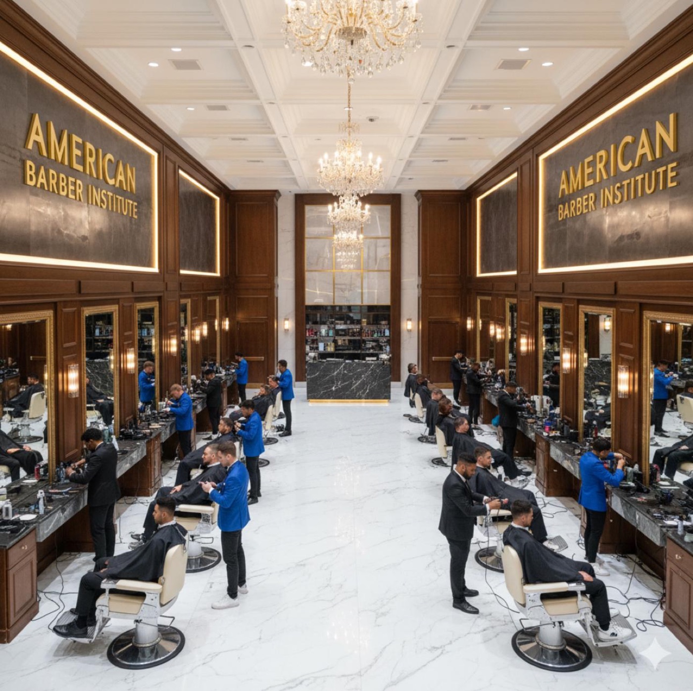 Inside the ABI barber clinic floor