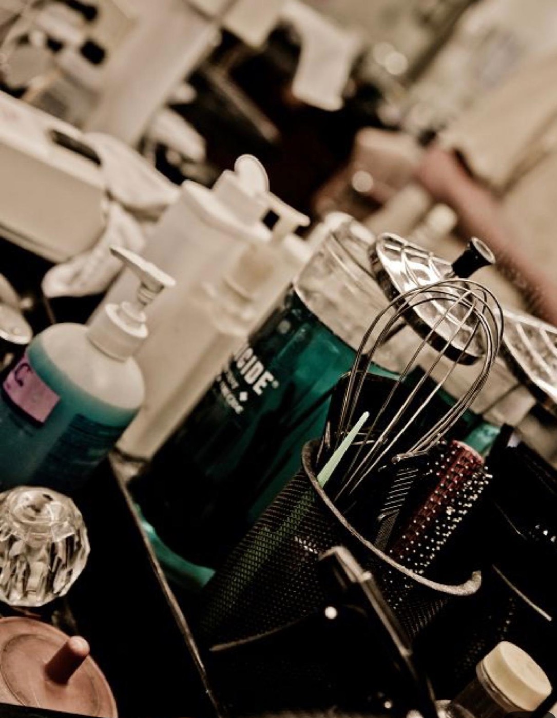 Barber tools and product station